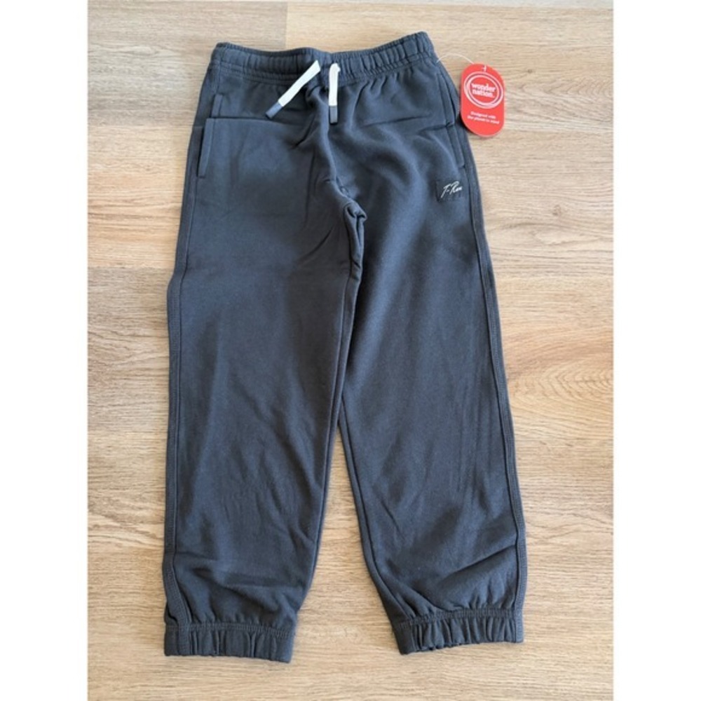 Boys Fleece Jogger Pants Charcoal Gray Size 6 NWT